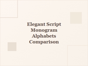 Comparing the Finest Script Fonts for Monograms