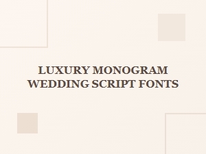 Luxury Monogram Wedding Script Font Finds
